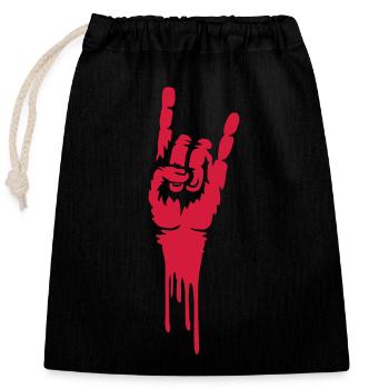 Gouttes de Heavy Metal Sanguin - Sac cadeau en coton avec cordon (25 x 30 cm) - noir - Devant