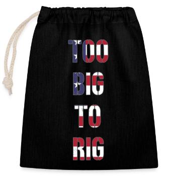 TROP GRAND POUR ÊTRE TRUQUÉ 2024 - Sac cadeau en coton avec cordon (25 x 30 cm) - noir - Devant