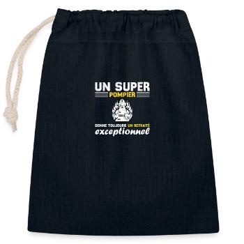 Ein Superfeuerwehrmann ist ein außergewöhnlicher Rentner - Verschließbarer Geschenkbeutel aus Baumwolle (25x30cm) - Navy - Vorne