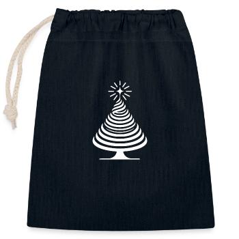 Décoration de sapin de Noël en spirale avec style - Sac cadeau en coton avec cordon (25 x 30 cm) - bleu marine - Devant