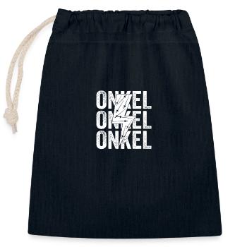 Fechter Onkel Fechten - Verschließbarer Geschenkbeutel aus Baumwolle (25x30cm) - Navy - Vorne