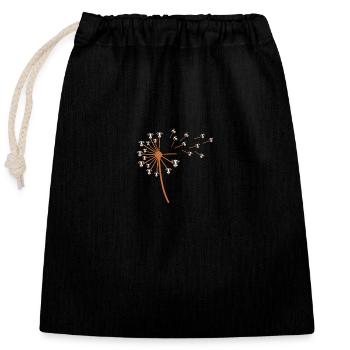 Vache Highland Bovins Vaches - Sac cadeau en coton avec cordon (25 x 30 cm) - noir - Devant