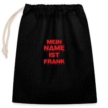 Frank - Verschließbarer Geschenkbeutel aus Baumwolle (25x30cm) - Schwarz - Vorne