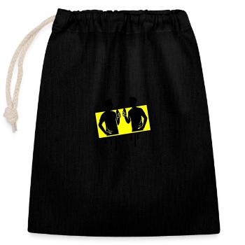 Team Party Birthday - Closable cotton gift bag (25x30cm) - black - Front