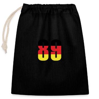 89 Number Germany Jersey - Closable cotton gift bag (25x30cm) - black - Front