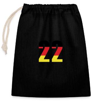 22 Number Germany Jersey - Closable cotton gift bag (25x30cm) - black - Front