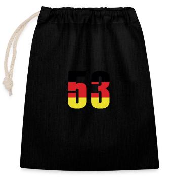 53 Number Germany Jersey - Closable cotton gift bag (25x30cm) - black - Front