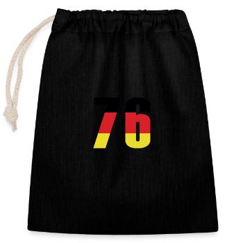 76 Number Germany Jersey - Closable cotton gift bag (25x30cm) - black - Front