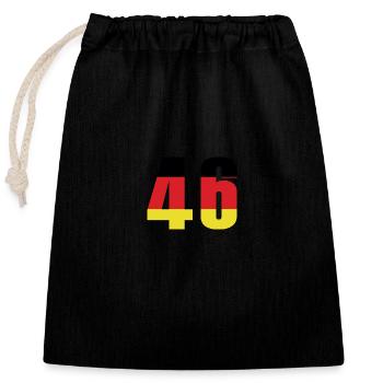 46 Number Germany Jersey - Closable cotton gift bag (25x30cm) - black - Front