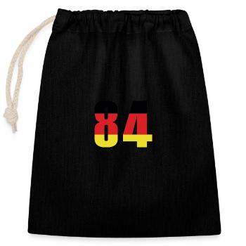 84 Number Germany Jersey - Closable cotton gift bag (25x30cm) - black - Front