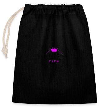 Hen Party Crew Hen - Closable cotton gift bag (25x30cm) - black - Front