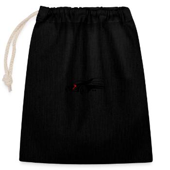 Auto Sportwagen Turbo - Verschließbarer Geschenkbeutel aus Baumwolle (25x30cm) - Schwarz - Vorne