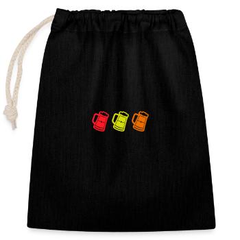 Beer Mug Beer Symbol Cheers - Closable cotton gift bag (25x30cm) - black - Front