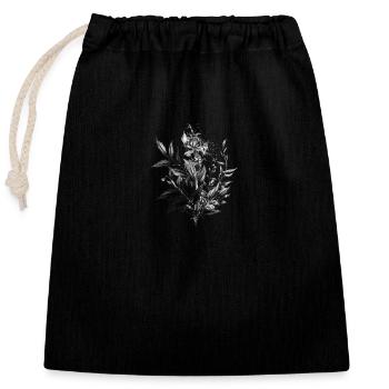 Diversité botanique - Sac cadeau en coton avec cordon (25 x 30 cm) - noir - Devant