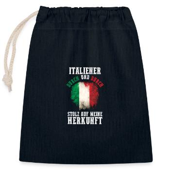 Italiens Italie - Sac cadeau en coton avec cordon (25 x 30 cm) - bleu marine - Devant
