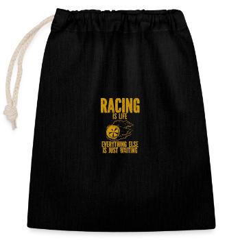 Car Vintage Racing Car Lovers Car Veterans - Closable cotton gift bag (25x30cm) - black - Front