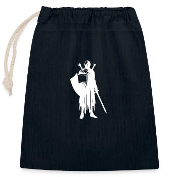 Alter Schwertkrieger Stolzer Ritter Krieger - Verschließbarer Geschenkbeutel aus Baumwolle (25x30cm) - Navy - Vorne