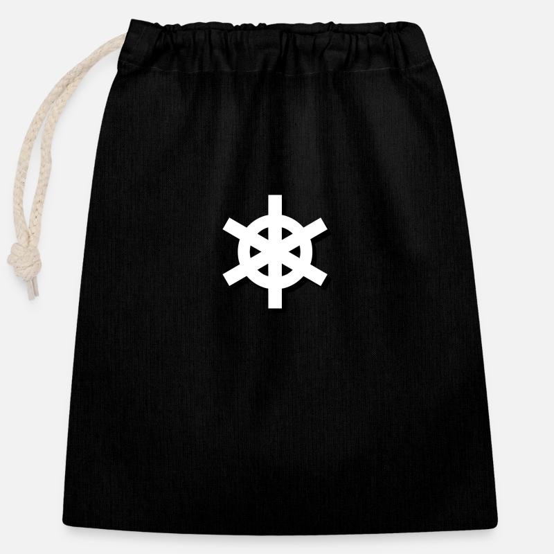 Domaines pirates - Sac cadeau en coton avec cordon (25 x 30 cm) - noir