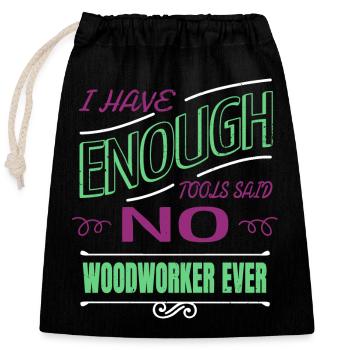 Carpenter Tshirts drôles Citations de charpentier - Sac cadeau en coton avec cordon (25 x 30 cm) - noir - Devant
