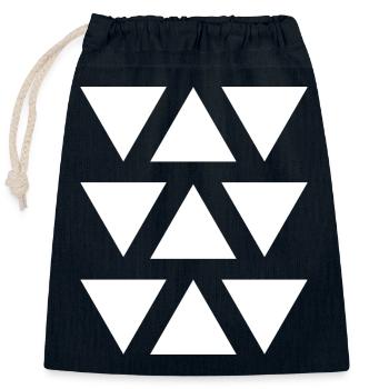 Geometrische Form des Dreiecks - Verschließbarer Geschenkbeutel aus Baumwolle (25x30cm) - Navy - Vorne
