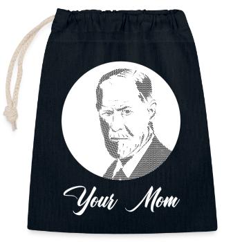 Your Mom - Verschließbarer Geschenkbeutel aus Baumwolle (25x30cm) - Navy - Vorne