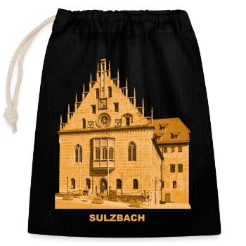 Sulzbach, Rosenberg, Town Hall, Upper Palatinate, Bavaria - Closable cotton gift bag (25x30cm) - black - Front