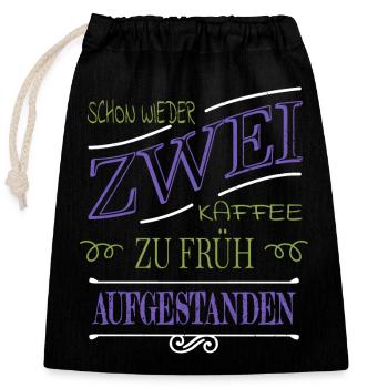 Lundi Drôle Dire Cool Travail Collègue - Sac cadeau en coton avec cordon (25 x 30 cm) - noir - Devant