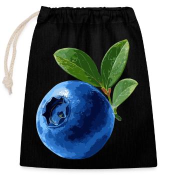 Myrtille - Sac cadeau en coton avec cordon (25 x 30 cm) - noir - Devant