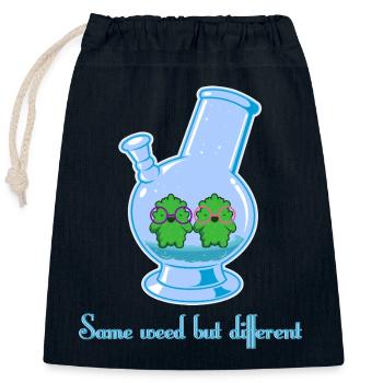 Same weed but different - Verschließbarer Geschenkbeutel aus Baumwolle (25x30cm) - Navy - Vorne