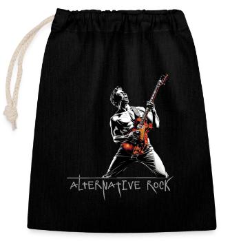 Alternative Groove: Rocking the Beat - Closable cotton gift bag (25x30cm) - black - Front