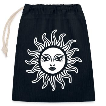 Sun - Closable cotton gift bag (25x30cm) - navy - Front