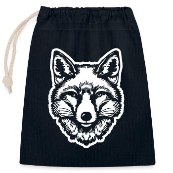 Fuchs Füchse - Verschließbarer Geschenkbeutel aus Baumwolle (25x30cm) - Navy - Vorne