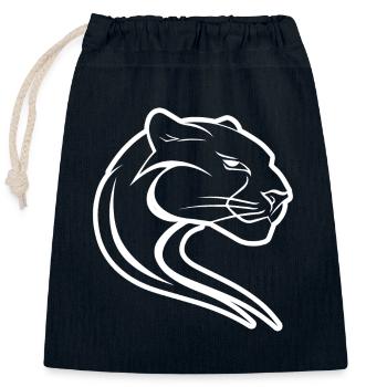 Panther - Closable cotton gift bag (25x30cm) - navy - Front