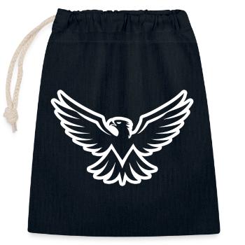 Eagle Eagle Head - Closable cotton gift bag (25x30cm) - navy - Front
