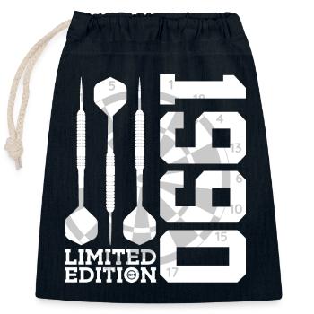 LIMITED EDITION 1990 DARTS 36TH BIRTHDAY - Closable cotton gift bag (25x30cm) - navy - Front