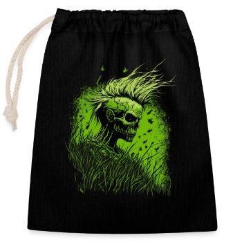 Horror Punk Zombie Mohawk - Verschließbarer Geschenkbeutel aus Baumwolle (25x30cm) - Schwarz - Vorne