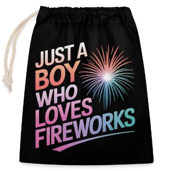 Pyrotechnics Fireworks Pyrotechnics - Closable cotton gift bag (25x30cm) - black - Front