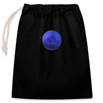 boule indigo - Sac cadeau en coton avec cordon (25 x 30 cm) - noir - Devant