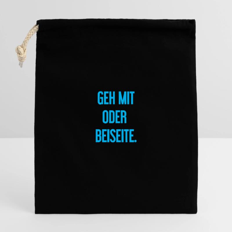 Geh mit oder beiseite Verschließbarer Geschenkbeutel aus Baumwolle (25x30cm)