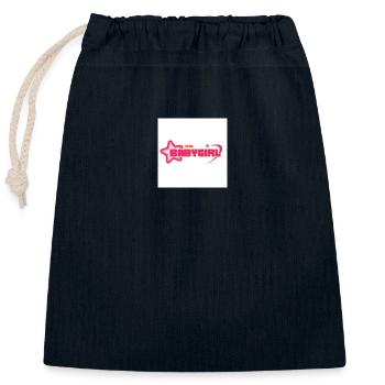 Bébé - Sac cadeau en coton avec cordon (25 x 30 cm) - bleu marine - Devant