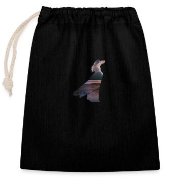 Frau mit Kleid - Verschließbarer Geschenkbeutel aus Baumwolle (25x30cm) - Schwarz - Vorne