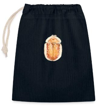 Coléoptère écaille de tortue en forme d’étoile - Sac cadeau en coton avec cordon (25 x 30 cm) - bleu marine - Devant