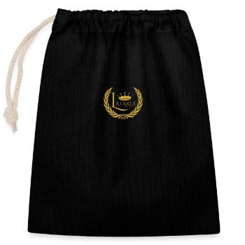 Latarex New - Closable cotton gift bag (25x30cm) - black - Front
