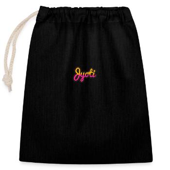 Jyoti designstyle smoothie o supprimer l’aperçu - Sac cadeau en coton avec cordon (25 x 30 cm) - noir - Devant