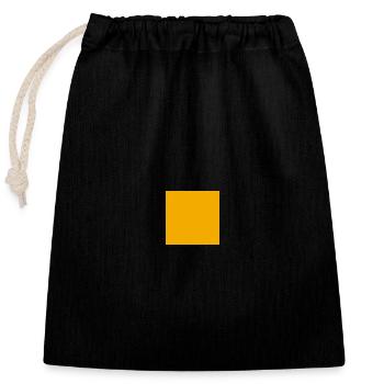 Amber Minimal Block - Closable cotton gift bag (25x30cm) - black - Front