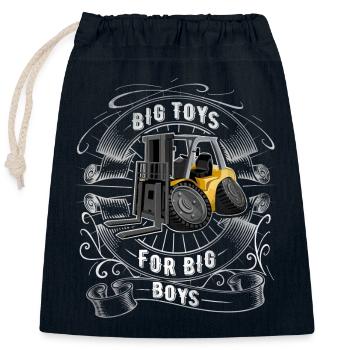 Staplerfahrer Lagerist Gabelstapler - Verschließbarer Geschenkbeutel aus Baumwolle (25x30cm) - Navy - Vorne