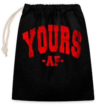 VÔTRE AF SAINT-VALENTIN SLOGAN DÉCORATION - Sac cadeau en coton avec cordon (25 x 30 cm) - noir - Devant