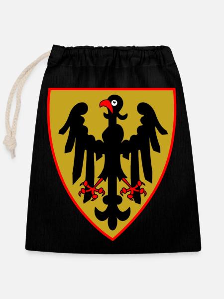 Heiliges Römisches Reich - Verschließbarer Geschenkbeutel aus Baumwolle (25x30cm) - Schwarz