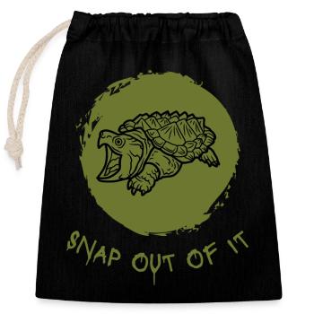 Snap out of it.. - Closable cotton gift bag (25x30cm) - black - Front
