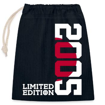 ÉDITION LIMITÉE 2005 21E ANNIVERSAIRE DU JAPAN - Sac cadeau en coton avec cordon (25 x 30 cm) - bleu marine - Devant